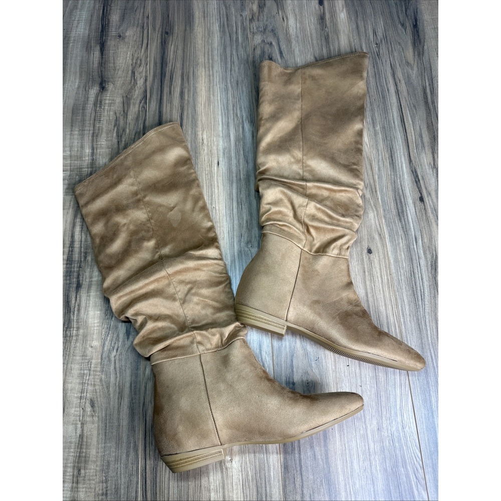 JustFab Women's Size 8.5‎ Tan Issey Flat Boots NWOB